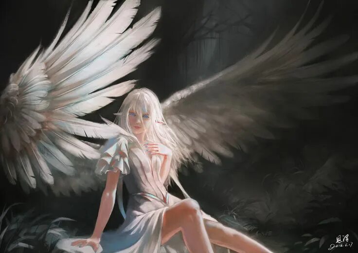 Ангел с белыми волосами 18