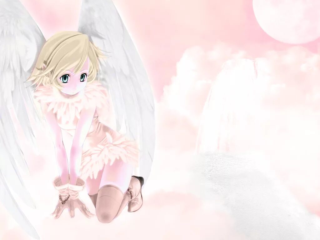 Аниме девочки ангелы милые 1