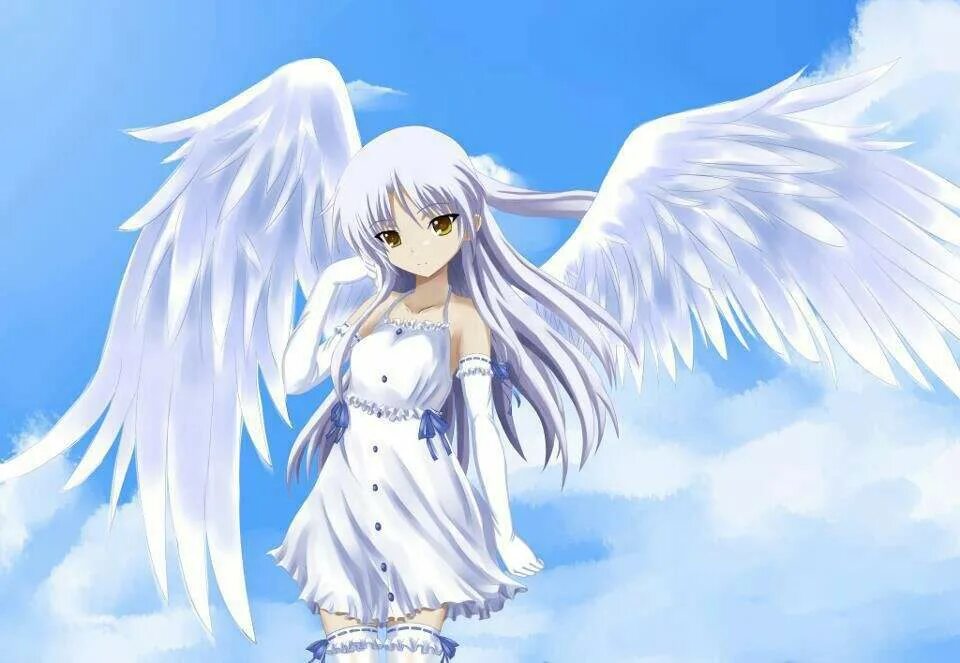 Аниме девочки ангелы милые 16
