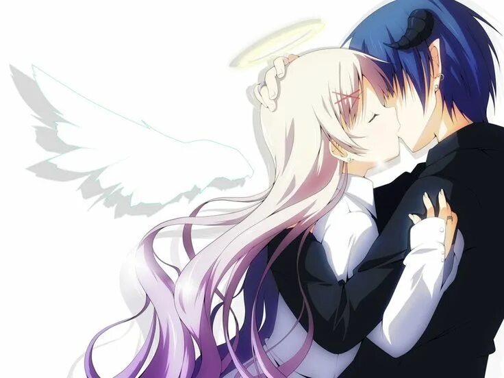 Аниме парень и девушка ангел 10
