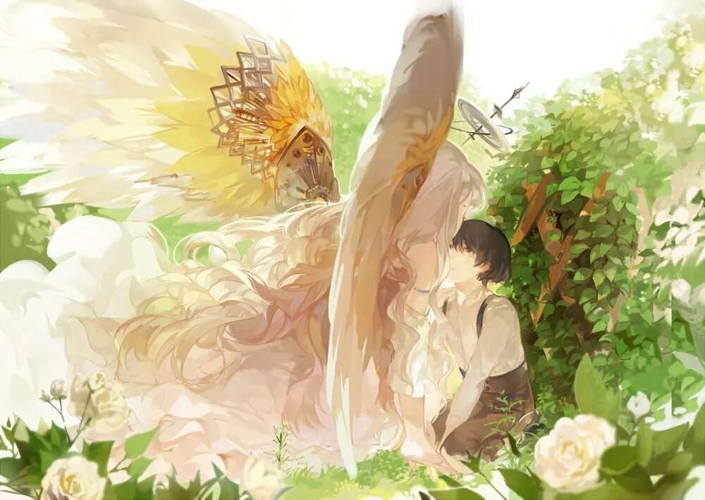 Аниме парень и девушка ангел 16