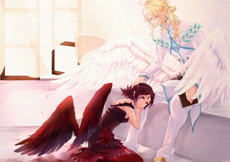 Аниме парень и девушка ангел 3
