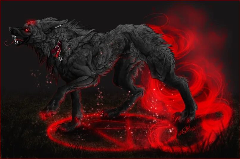 Аниме волки демоны 9