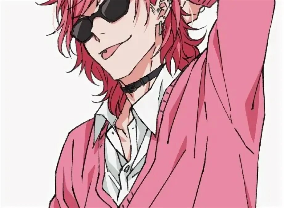 Чувак с розовыми волосами из аниме 9