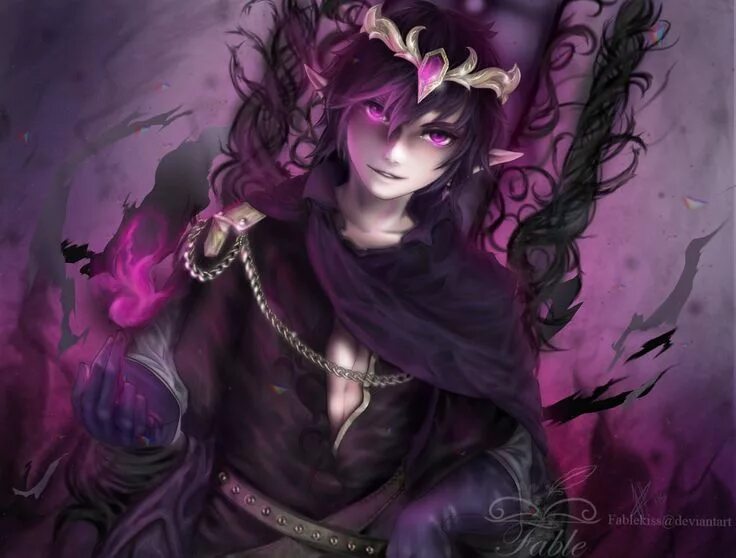 Демон с фиолетовыми волосами 14