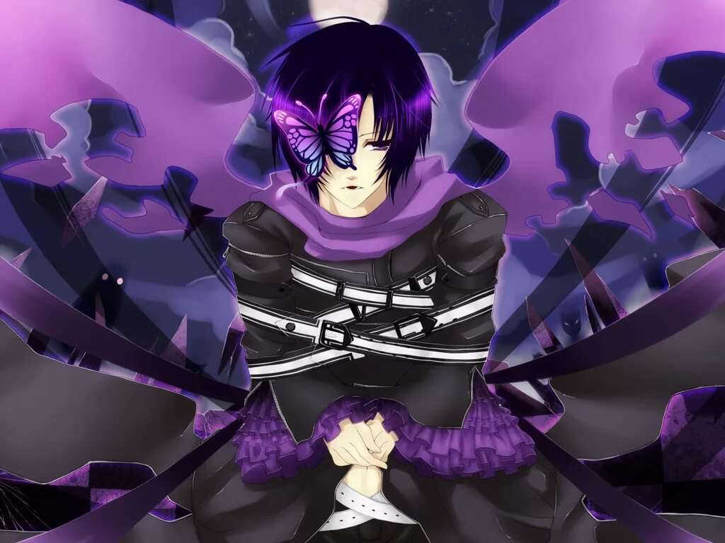Демон с фиолетовыми волосами 17