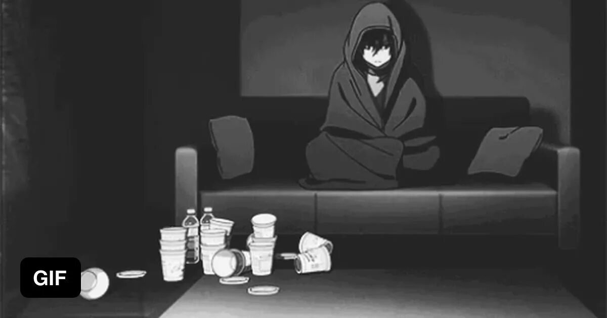 Депрессивный фон аниме 18