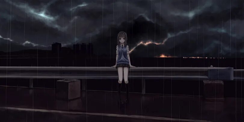 Депрессивный фон аниме 9