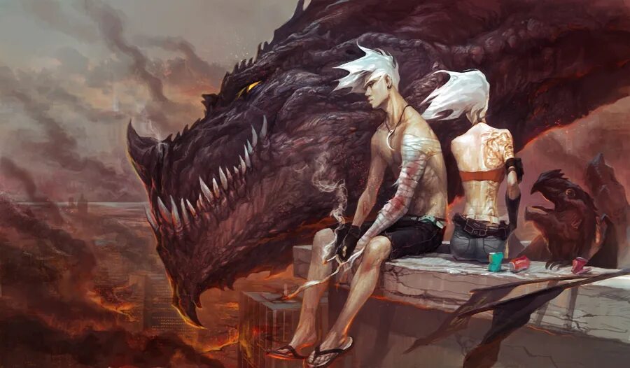 Девушка и парень дракон 8