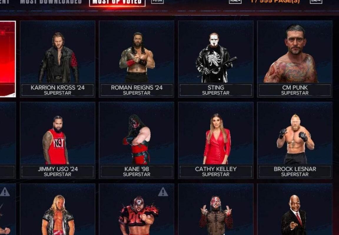 Как загрузить пользовательских суперзвезд в WWE 2K24