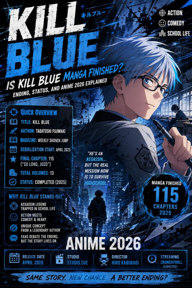 Is Kill Blue Manga Finished? Ending, Status, and Anime 2026 Explained