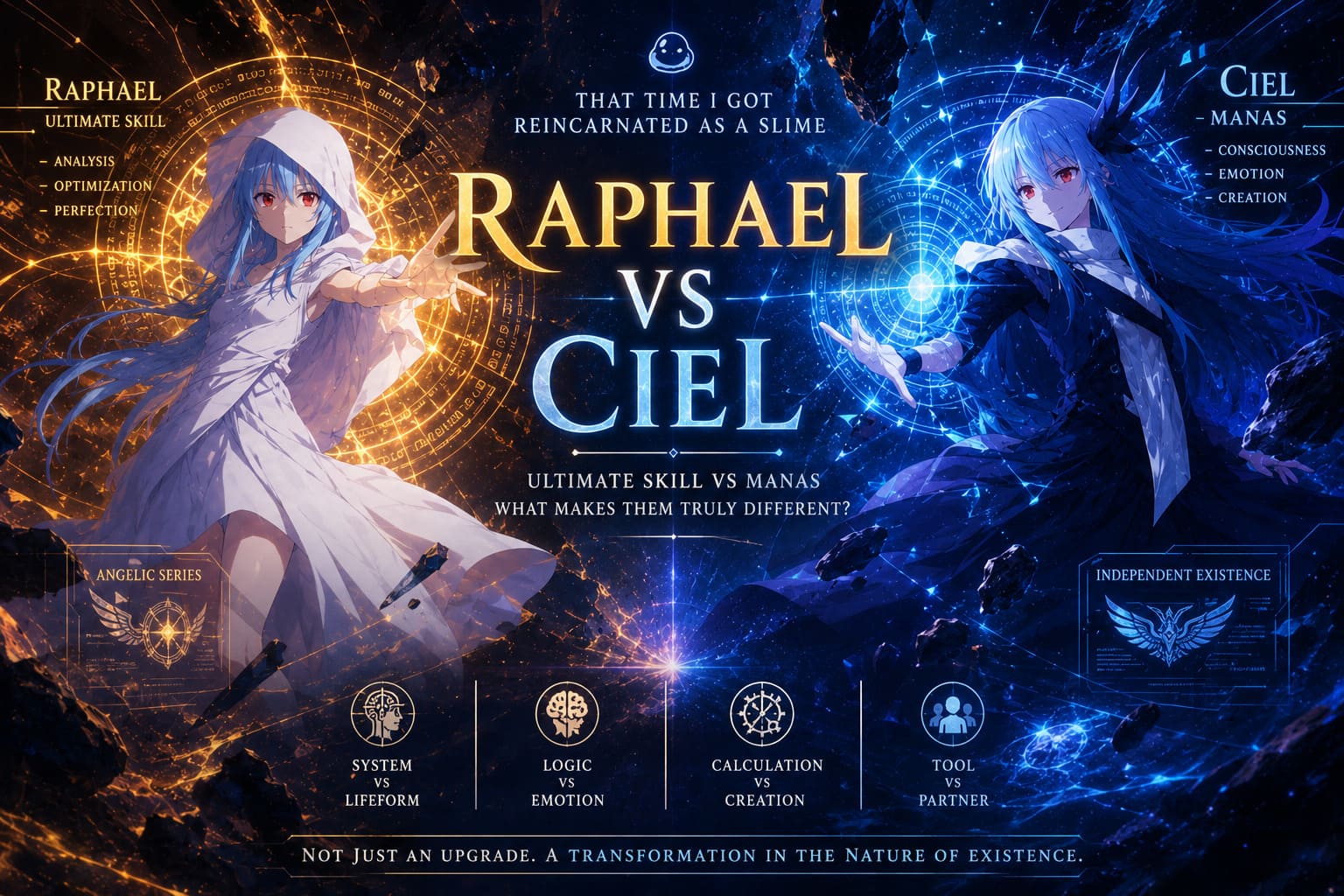 Raphael vs Ciel in Tensura Explained: Ultimate Skill vs Manas Difference Raphael vs Ciel in Tensura Explained: Ultimate Skill vs Manas Difference