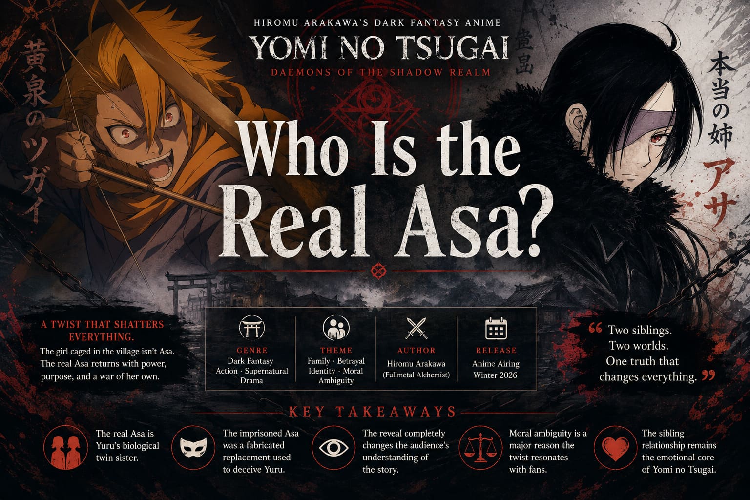 Yomi no Tsugai's Biggest Mystery: Why Asa's Identity Twist Is One of Hiromu Arakawa's Best Storytelling Moves Yomi no Tsugai's Biggest Mystery: Why Asa's Identity Twist Is One of Hiromu Arakawa's Best Storytelling Moves