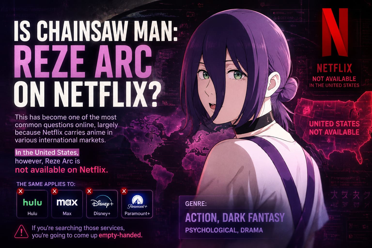 Where to Watch Chainsaw Man Reze Arc Movie in the USA Where to Watch Chainsaw Man Reze Arc Movie in the USA