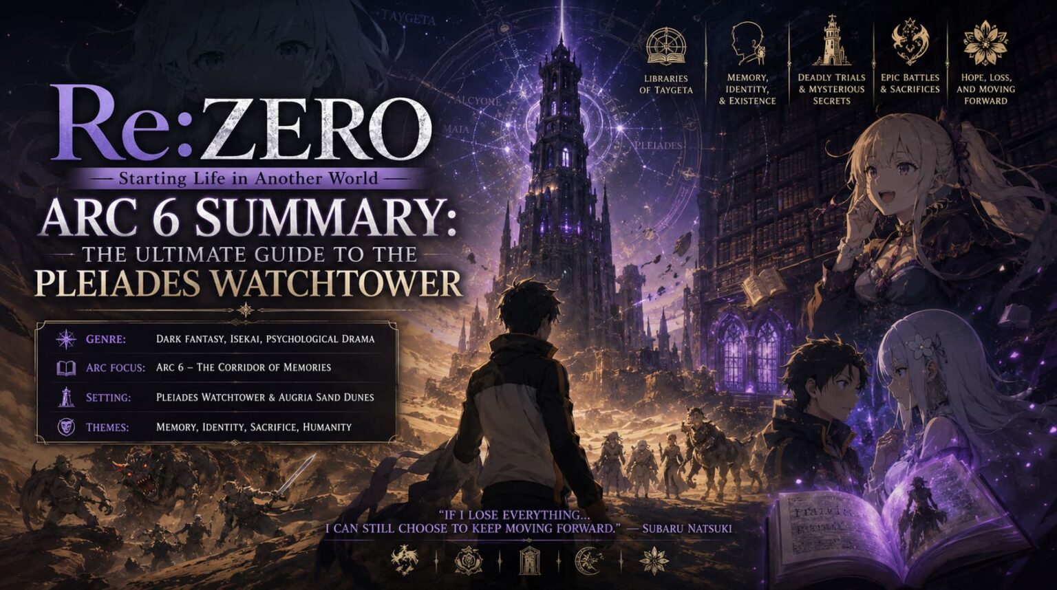Re:Zero Arc 6 Summary: The Ultimate Guide to the Pleiades Watchtower ...