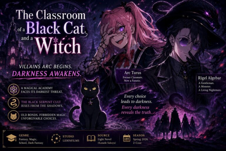 The Classroom of a Black Cat and a Witch Anime Drops Sinister New Art for Villains Arc and Rigel