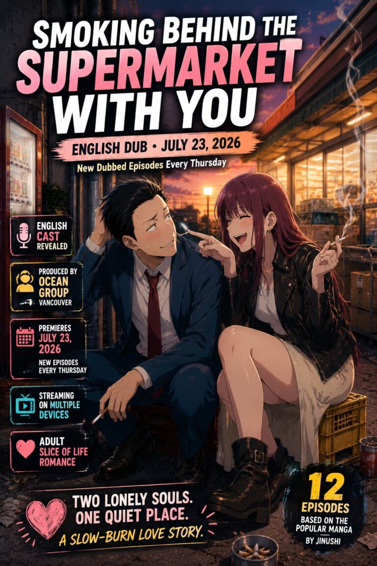Smoking Behind the Supermarket with You English Dub Release Date, Cast, and Production Crew Revealed by Crunchyroll