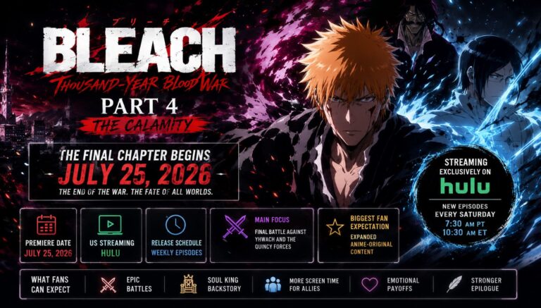 Bleach Thousand Year Blood War Part 4 Release Date USA: Streaming Schedule, Hulu Premiere Time, and Plot Rumors Explained Bleach Thousand Year Blood War Part 4 Release Date USA: Streaming Schedule, Hulu Premiere Time, and Plot Rumors Explained