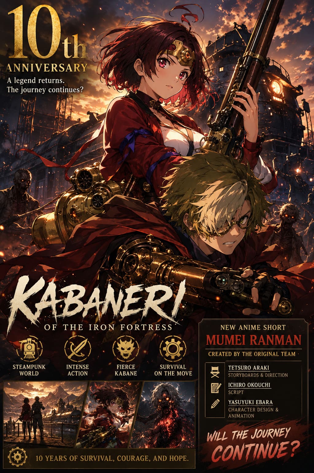 Kabaneri of the Iron Fortress 10th Anniversary: New WIT Studio Anime Short Sparks Season 2 Hype Kabaneri of the Iron Fortress 10th Anniversary: New WIT Studio Anime Short Sparks Season 2 Hype