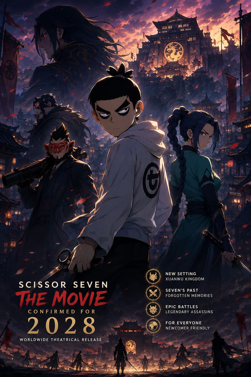 Scissor Seven Movie Confirmed for 2028: Xuanwu Setting and Global Theatrical Release Details Revealed Scissor Seven Movie Confirmed for 2028: Xuanwu Setting and Global Theatrical Release Details Revealed