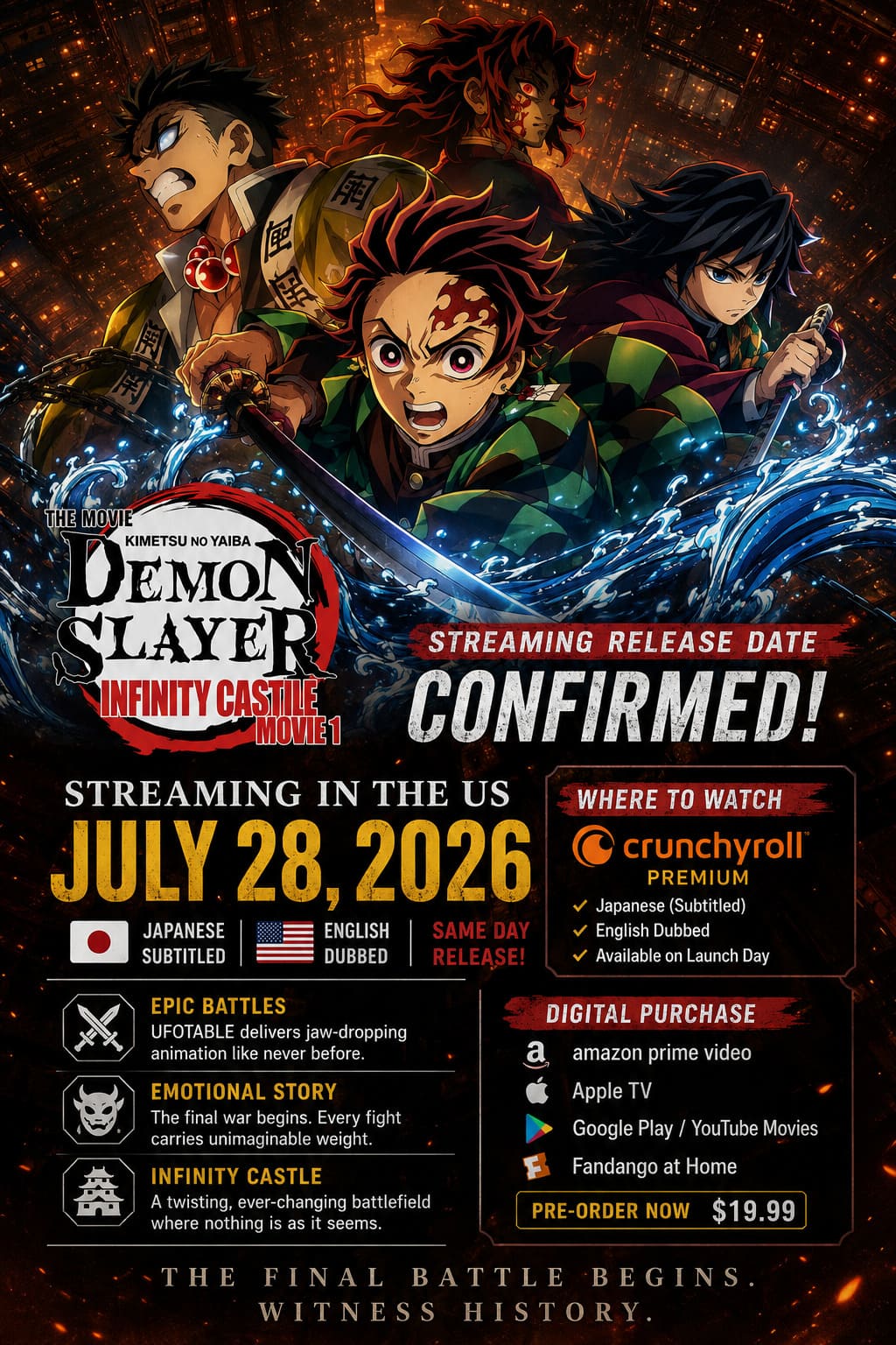 Demon Slayer Infinity Castle Movie 1 Streaming Release Date Confirmed by Crunchyroll: When and Where to Watch Online in the US Demon Slayer Infinity Castle Movie 1 Streaming Release Date Confirmed by Crunchyroll: When and Where to Watch Online in the US