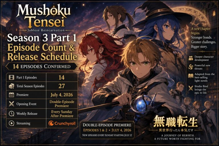 How Many Episodes In Mushoku Tensei Season 3 Part 1? Full Release Schedule And Episode Count Breakdown How Many Episodes In Mushoku Tensei Season 3 Part 1? Full Release Schedule And Episode Count Breakdown