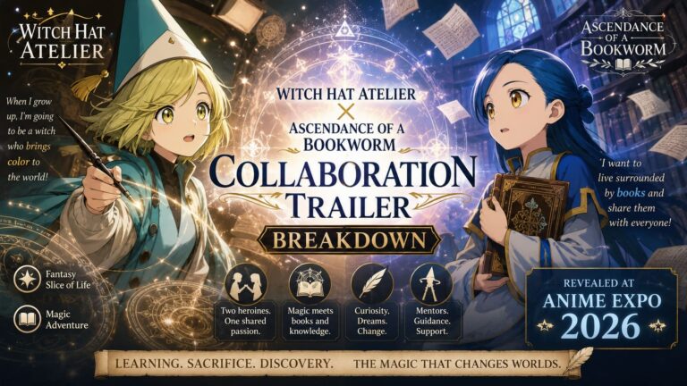 Witch Hat Atelier x Ascendance of a Bookworm Collaboration Trailer Breakdown, Anime Expo 2026 Reveal, and Fan Reactions