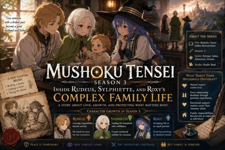 Mushoku Tensei Season 3: Inside Rudeus, Sylphiette, and Roxy's Complex Family Life Mushoku Tensei Season 3: Inside Rudeus, Sylphiette, and Roxy’s Complex Family Life