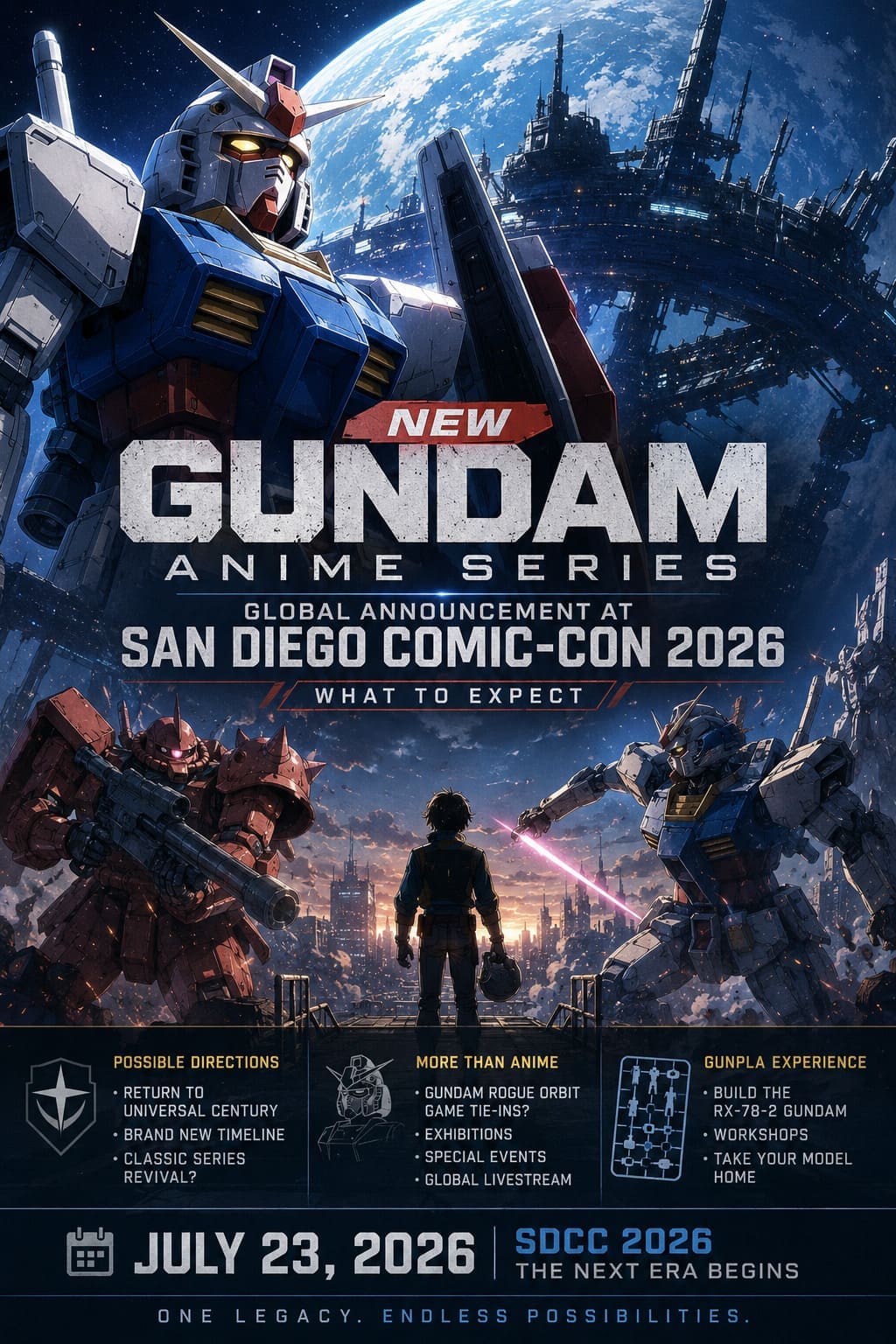 New Gundam Anime Series Unveiling on July 23 at SDCC 2026: What to Expect from the Global Announcement New Gundam Anime Series Unveiling on July 23 at SDCC 2026: What to Expect from the Global Announcement