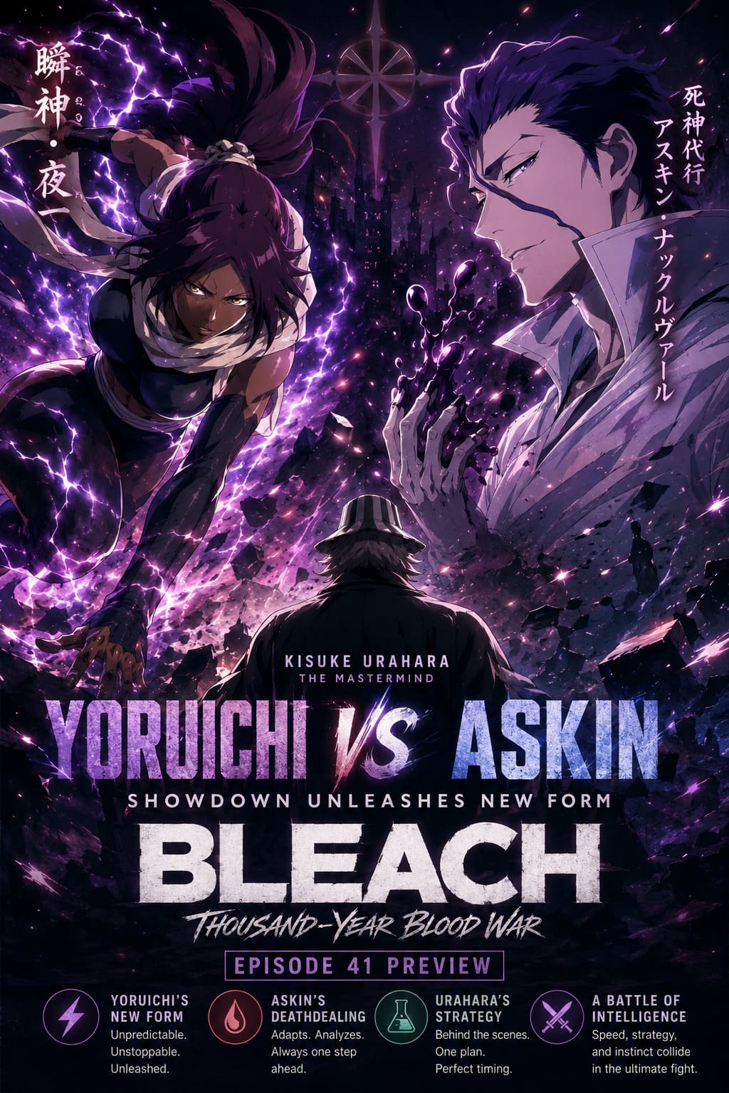 BLEACH TYBW Episode 41 Preview: Yoruichi vs Askin Showdown Unleashes New Form BLEACH TYBW Episode 41 Preview: Yoruichi vs Askin Showdown Unleashes New Form
