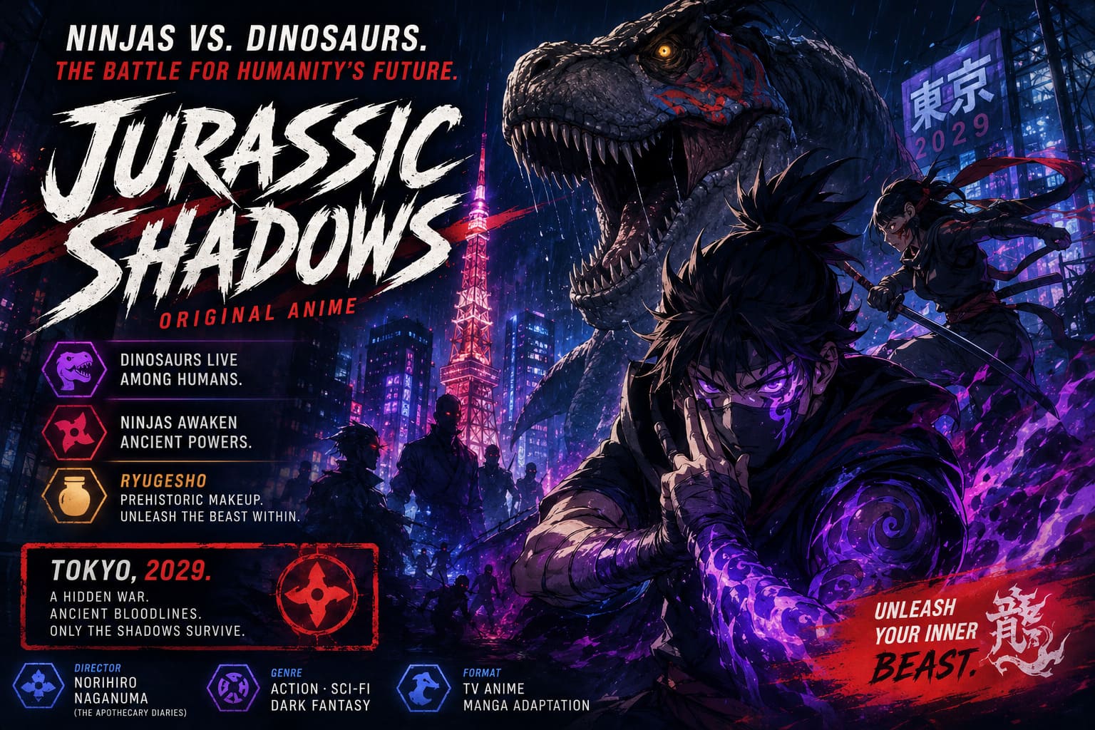 Jurassic Shadows Original Anime Announced: The Apothecary Diaries Director Takes on Ninjas vs. Dinosaurs Jurassic Shadows Original Anime Announced: The Apothecary Diaries Director Takes on Ninjas vs. Dinosaurs