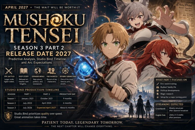 Mushoku Tensei Season 3 Part 2 Release Date 2027: Predictive Analysis, Studio Bind Timeline, and Arc Expectations