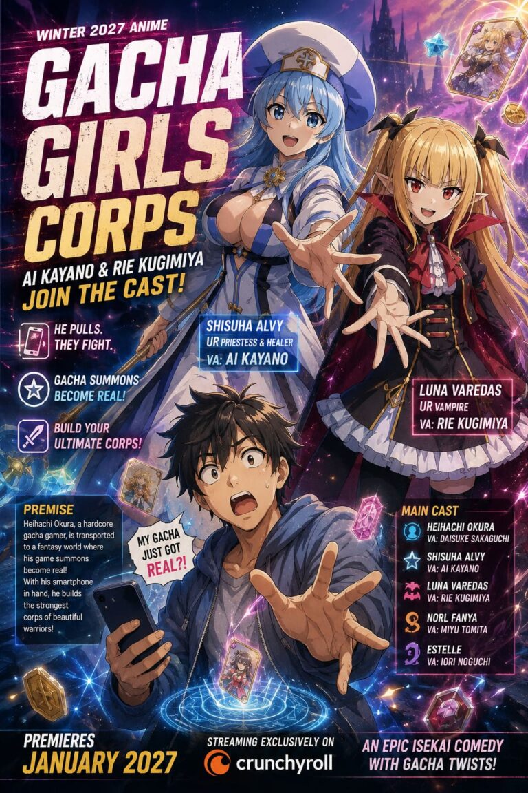 Gacha Girls Corps Anime Cast News: Ai Kayano and Rie Kugimiya Join Winter 2027 Lineup Gacha Girls Corps Anime Cast News: Ai Kayano and Rie Kugimiya Join Winter 2027 Lineup