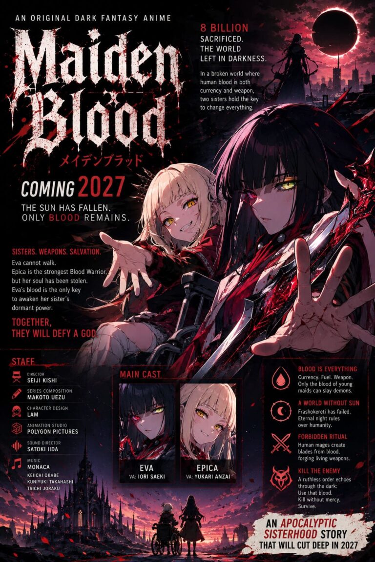 Maiden Blood Anime Release Date, Trailer, Visual, and Studio Revealed for 2027