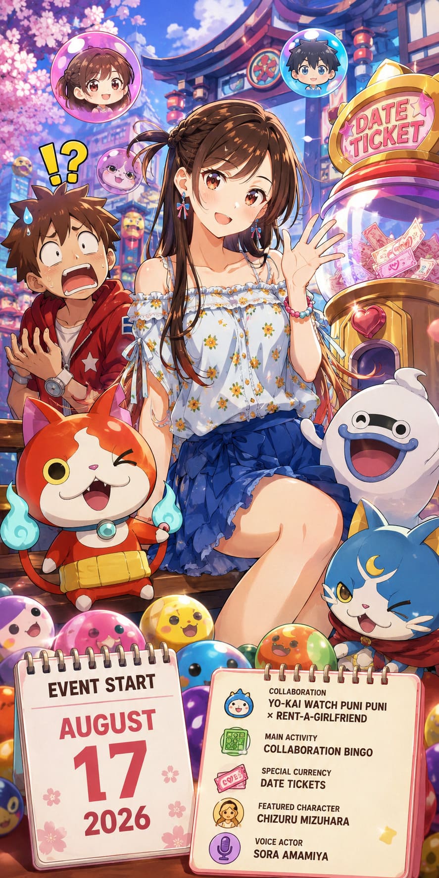 Yo-Kai Watch Puni Puni Rent A Girlfriend Collaboration Event Guide: Date Tickets, Chizuru Mizuhara, and Community Backlash Explored Yo-Kai Watch Puni Puni Rent A Girlfriend Collaboration Event Guide: Date Tickets, Chizuru Mizuhara, and Community Backlash Explored