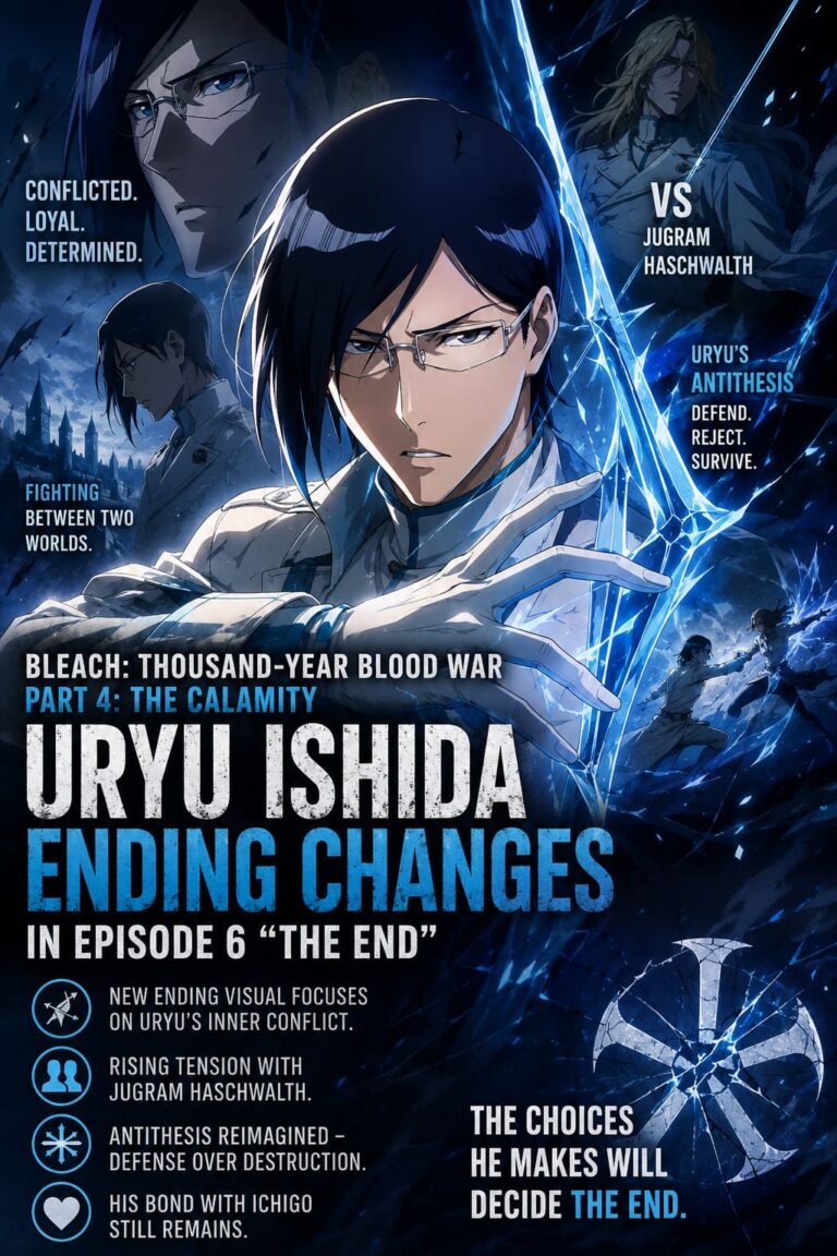 BLEACH: TYBW Part 4 Changes Uryu Ishida Ending Video in Episode 6 "THE END" BLEACH: TYBW Part 4 Changes Uryu Ishida Ending Video in Episode 6 “THE END”