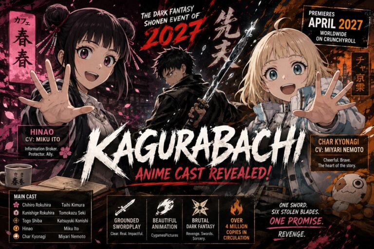Kagurabachi Anime Casts Miku Ito and Miyari Nemoto: Hinao and Char Voice Actors Revealed for 2027 Series Kagurabachi Anime Casts Miku Ito and Miyari Nemoto: Hinao and Char Voice Actors Revealed for 2027 Series