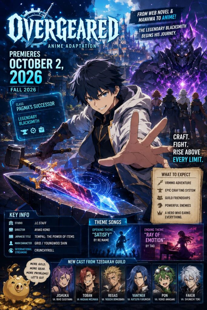 Fall Theme Names Overgeared Anime Release Date Revealed: New Trailer, Key Visual, and ...