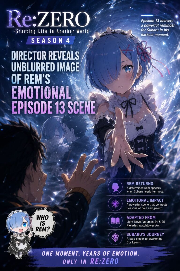 Re:ZERO Season 4 Director Reveals Unblurred Image of Rem's Emotional Episode 13 Scene Re:ZERO Season 4 Director Reveals Unblurred Image of Rem’s Emotional Episode 13 Scene
