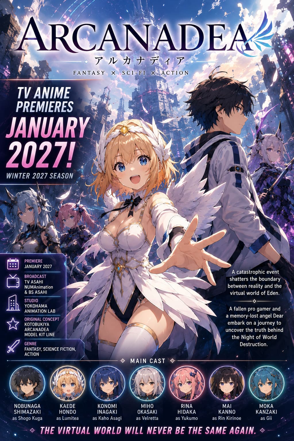 Arcanadea Anime Release Date, Teaser Trailer, Studio, and Cast Revealed for January 2027 Premiere Arcanadea Anime Release Date, Teaser Trailer, Studio, and Cast Revealed for January 2027 Premiere