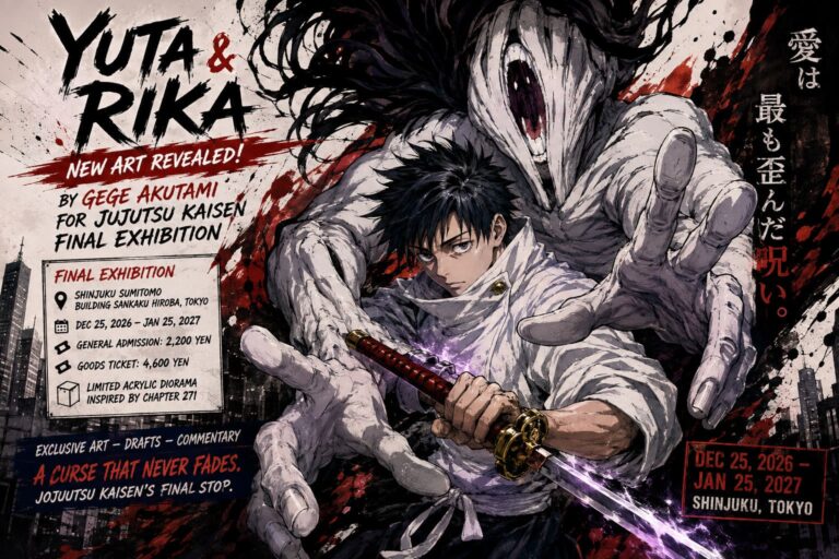 Gege Akutami Drops Stunning New Yuta and Rika Art for Jujutsu Kaisen Final Exhibition Gege Akutami Drops Stunning New Yuta and Rika Art for Jujutsu Kaisen Final Exhibition