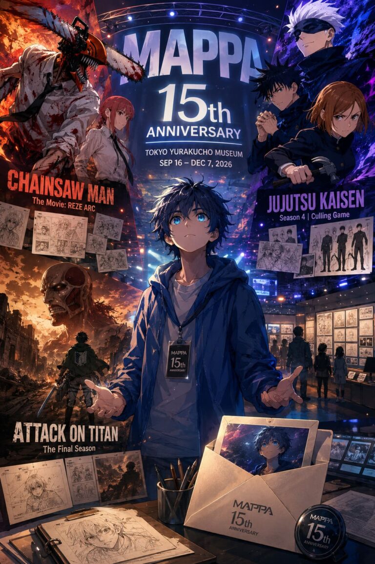 MAPPA EXPO 15th Anniversary: Chainsaw Man, Jujutsu Kaisen, and Attack on Titan Exhibition Highlights Revealed