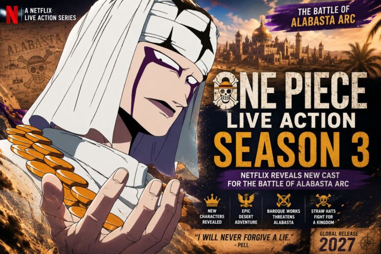 One Piece Live Action Season 3 Cast: Netflix Reveals New Characters for the Battle of Alabasta Arc One Piece Live Action Season 3 Cast: Netflix Reveals New Characters for the Battle of Alabasta Arc