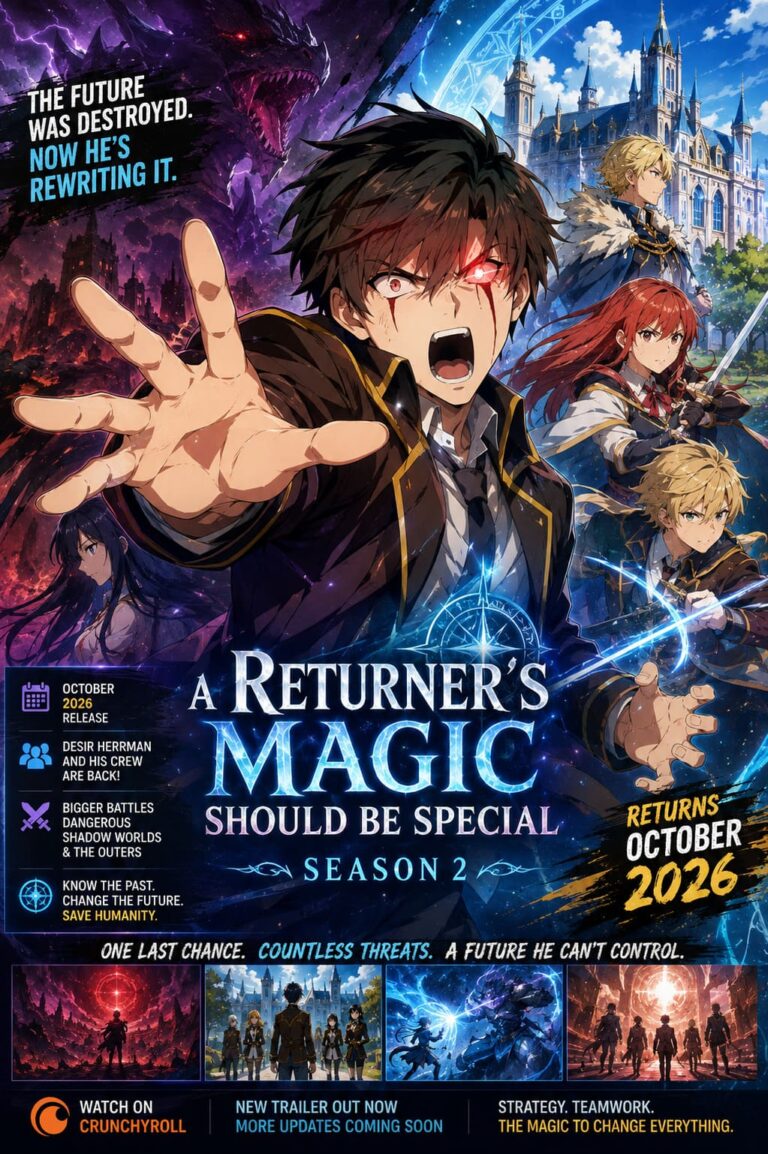 A Returner's Magic Should Be Special Season 2 Release Date, Trailer, and Plot Updates A Returner’s Magic Should Be Special Season 2 Release Date, Trailer, and Plot Updates
