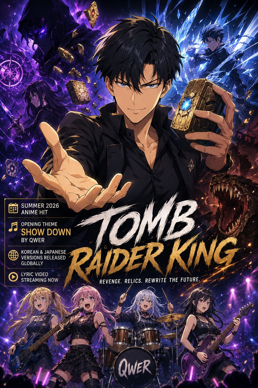 Tomb Raider King Anime OP: QWER Show Down Lyric Video Streams for Summer 2026 Hit Tomb Raider King Anime OP: QWER Show Down Lyric Video Streams for Summer 2026 Hit