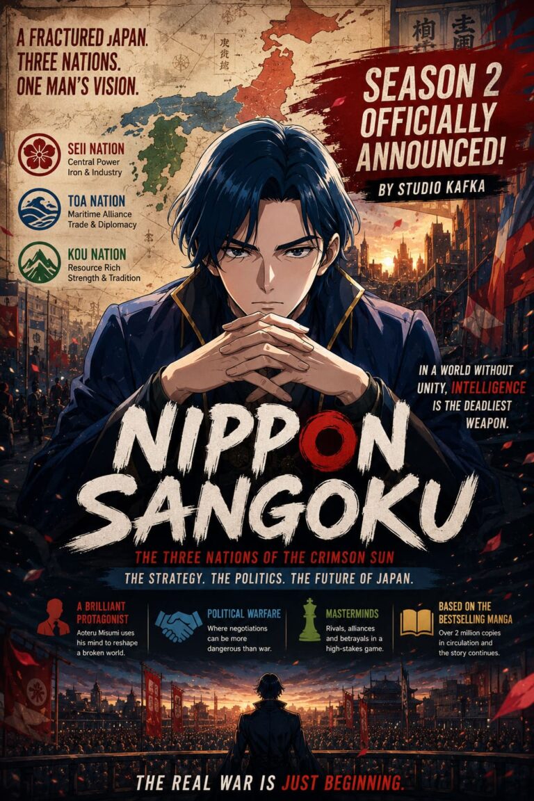 Nippon Sangoku Season 2: Anime Sequel Officially Announced by Studio Kafka