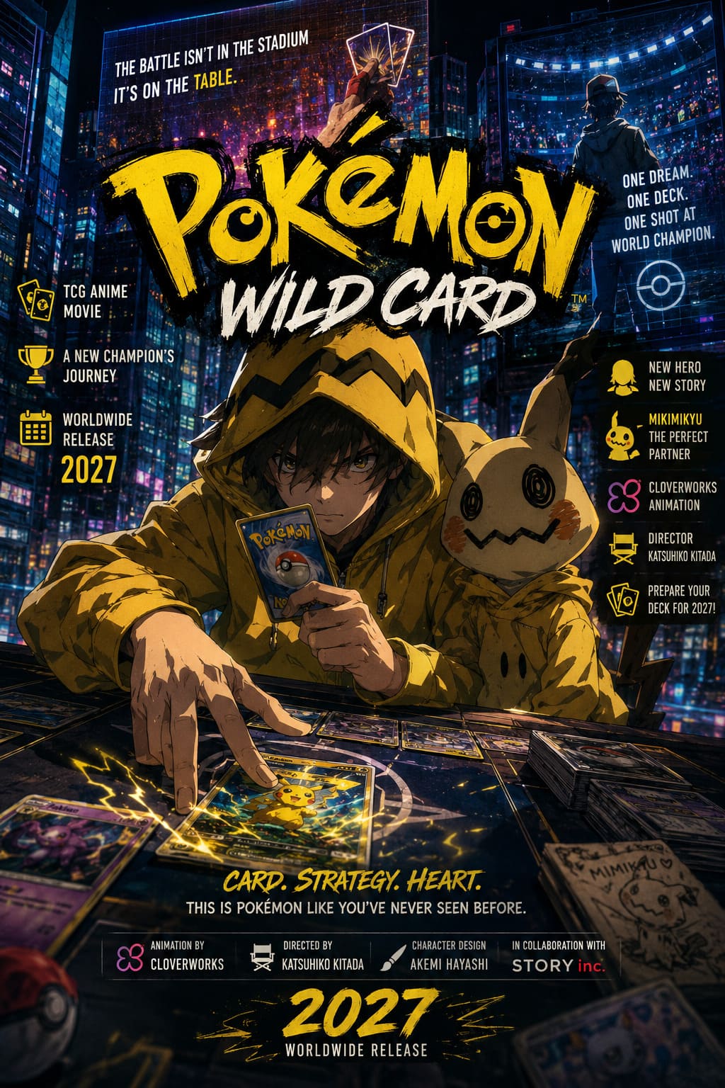 Pokemon Wild Card Movie 2027: CloverWorks TCG Anime Announced Pokemon Wild Card Movie 2027: CloverWorks TCG Anime Announced