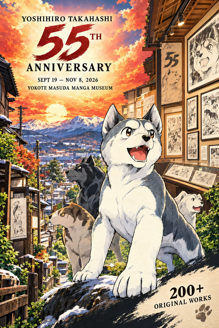 Yoshihiro Takahashi 55th Anniversary Exhibition Guide: History, Ginga Heritage, and Event Details at Yokote Masuda Manga Museum