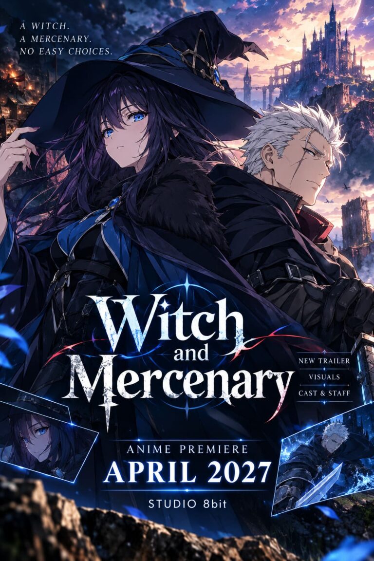 Witch and Mercenary Anime Premiere Date Revealed: Studio 8bit Unveils April 2027 Release, Official Trailer, and Visuals