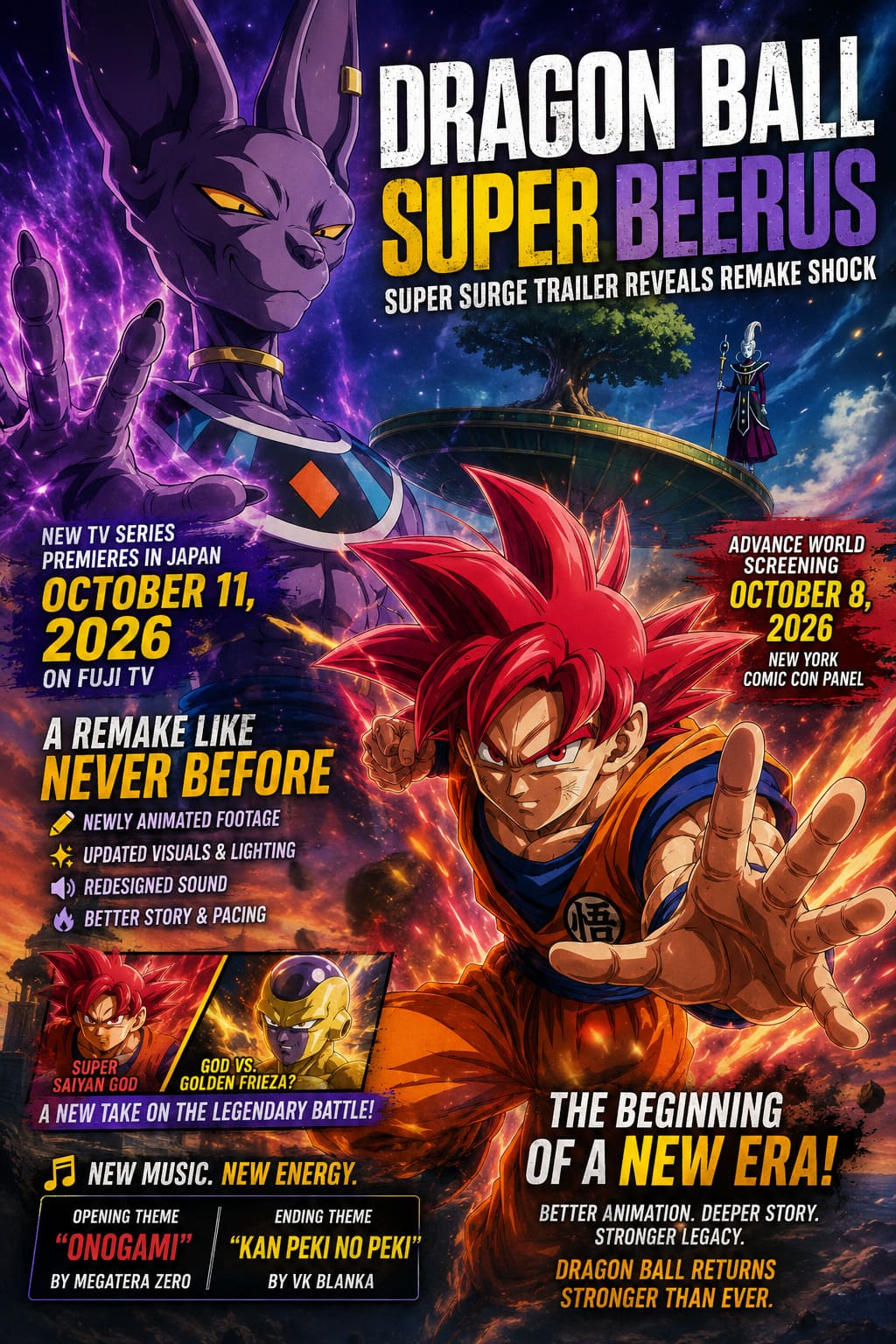 Dragon Ball Super Beerus Release Date: Super Surge Trailer Reveals Remake Shock Dragon Ball Super Beerus Release Date: Super Surge Trailer Reveals Remake Shock